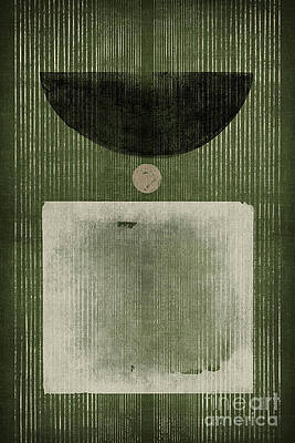 Geometric Green Composition Digital Art