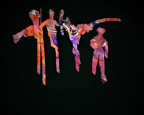 Neutral Wall Art featuring the digital art Hop Skip Jump by Marina Flournoy