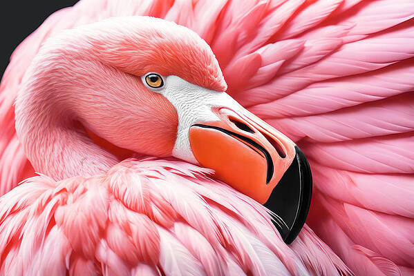 Vibrant Wall Art featuring the photograph Xtravaganza - Between The Pink Wings by Philippe HUGONNARD