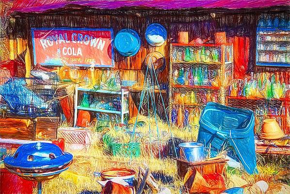 Arizona Wall Art featuring the mixed media Yard Art Chloride Arizona by Tatiana Travelways