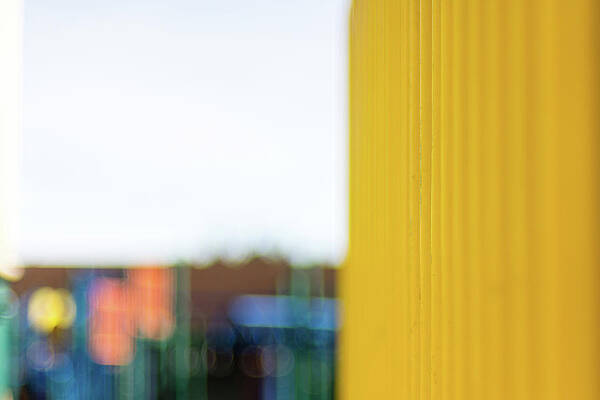 Blue Wall Art featuring the photograph Yellow Abstract by Chad Thunberg
