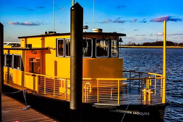 Sunset Photograph - Yellow Boat by Addison Likins