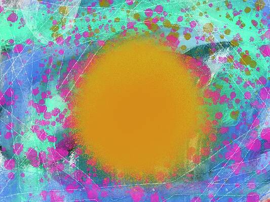 Abstract Wall Art featuring the painting Yellow by David McKinney