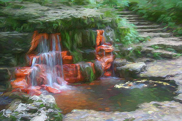 No People Wall Art featuring the digital art Yellow Springs, Ohio Digital Painting by John Twynam