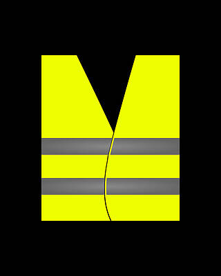 Costume Digital Art - Yellow Vest Protest Costume by Flippin Sweet Gear