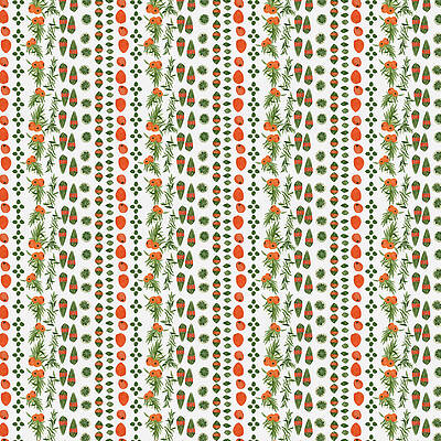 Pattern Mixed Media - Yew Botanical Stripe,  Gnome For The Holidays Collection by Elizabeth Reich