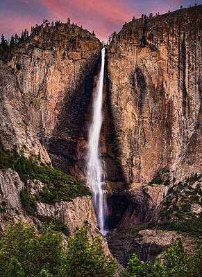 California Photograph - Yosemite Falls Sunset, California - Vertical by Abbie Warnock