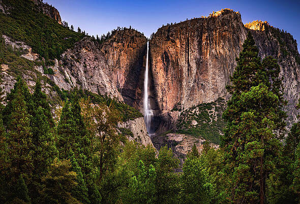 California Photograph - Yosemite Falls Twilight, California by Abbie Warnock