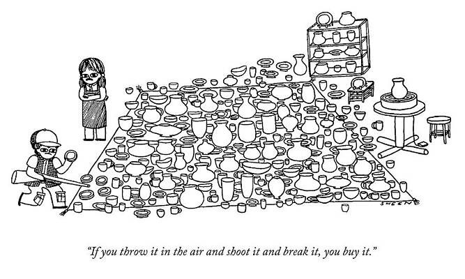 Shoot Wall Art featuring the drawing You Break It You Buy It by Justin Sheen