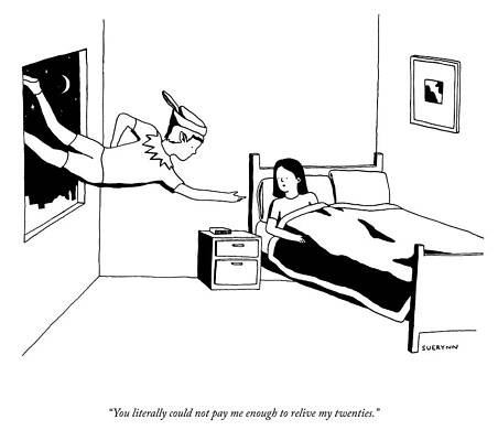 Peter Pan Visits Bedroom Drawing