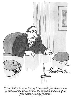 Clock Drawing - You May Go Home by JB Handelsman