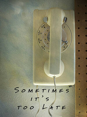 Wall Art featuring the photograph You Were Supposed To Say Goodbye by Mary Lee Dereske