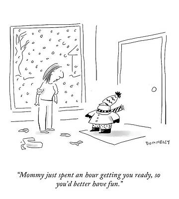 Outdoors Drawing - You'd Better Have Fun by Liza Donnelly