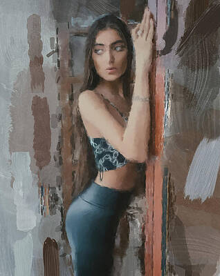 Wall Art featuring the painting Young Thin And Beautiful by Gary Arnold
