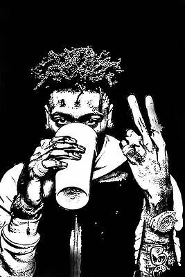 Black And White Digital Art - YoungBoy Never Broke Again-Catch Me by Gradify Creations