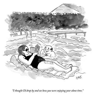 Alone Drawing - Your Alone Time by Carolita Johnson