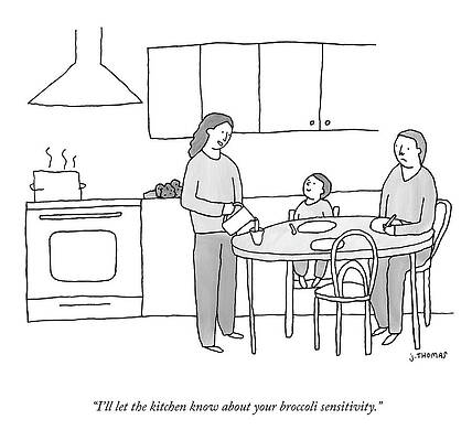 Dad Drawing - Your Broccoli Sensitivity by Julia Thomas