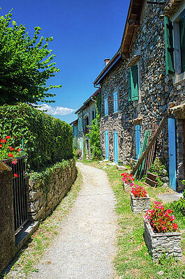 Wall Art featuring the photograph Yvoire Path by Steven Nelson