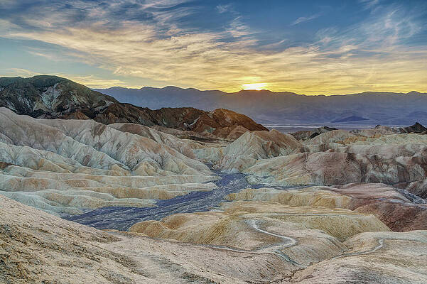 Serene Photograph - Zabriskie Point by Steven Dos Remedios