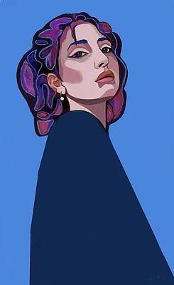 Colorful Portrait of a Woman Wall Art