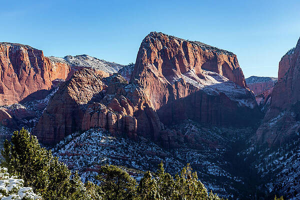 Beautiful Photograph - Zion National Park In The Winter by Ed Clark