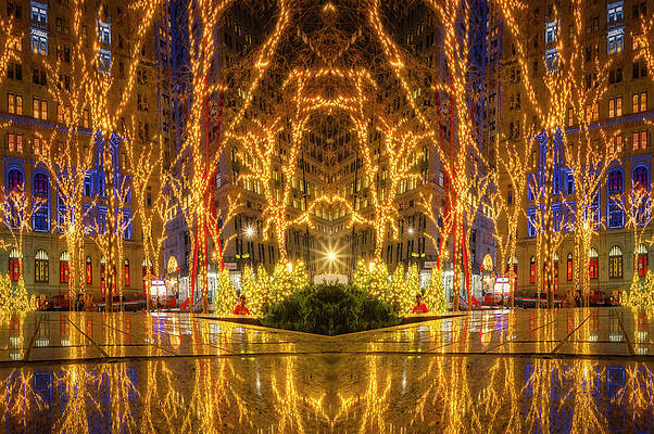 Nyc Wall Art featuring the photograph Zuccotti Park Holidays NYC by Susan Candelario