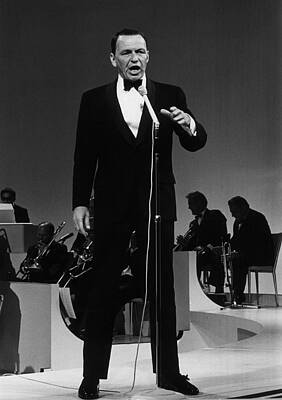 Frank Sinatra Performing on Stage Wall Art
