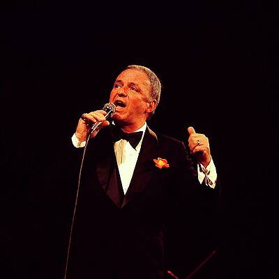 Frank Sinatra Performing on Stage Photograph