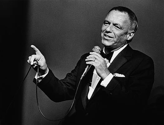 Frank Sinatra Performing on Stage Wall Art