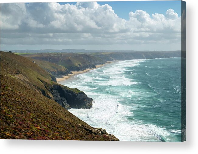 Landscape Acrylic Print featuring the photograph St Agnes Heritage Coast #1 by Seeables Visual Arts Landscape Acrylic Print featuring the photograph St Agnes Heritage Coast #1 by Seeables Visual Arts