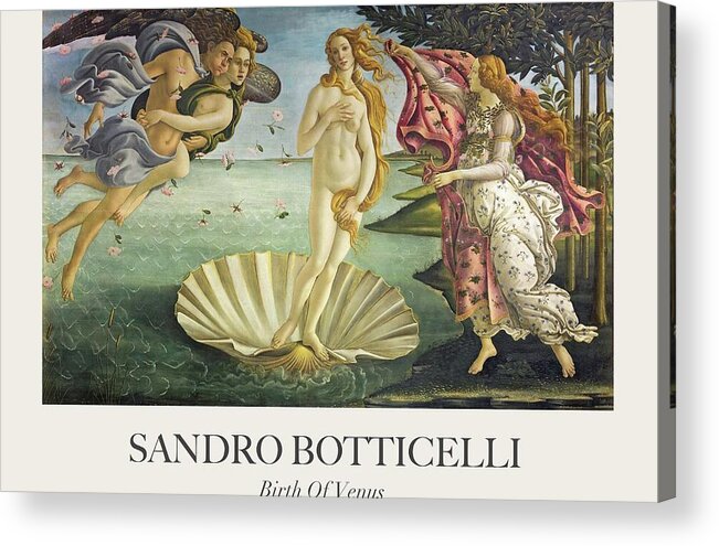 The Birth Of Venus Acrylic Print by Sandro Botticelli - Metal Posters