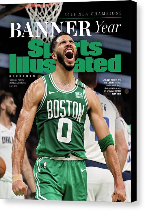 Jayson Tatum Celebrates 2024 NBA Championship Canvas Print featuring the photograph Boston Celtics Jayson Tatum, 2024 NBA Championship Commemorative Digital Cover by Sports Illustrated Jayson Tatum Celebrates 2024 NBA Championship Canvas Print featuring the photograph Boston Celtics Jayson Tatum, 2024 NBA Championship Commemorative Digital Cover by Sports Illustrated