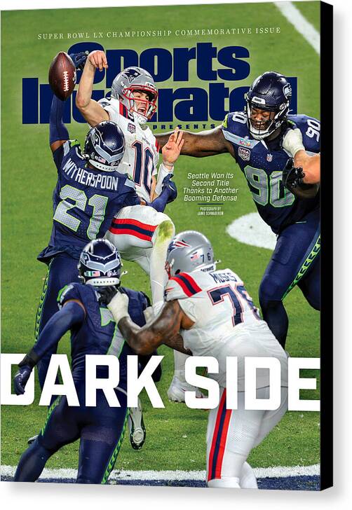 Intense Football Match Highlight Canvas Print featuring the photograph Seattle Seahawks Super Bowl LX Championship Cover by Sports Illustrated Intense Football Match Highlight Canvas Print featuring the photograph Seattle Seahawks Super Bowl LX Championship Cover by Sports Illustrated
