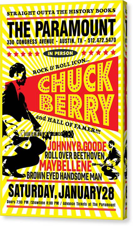Chuck Berry Concert Poster Canvas Print