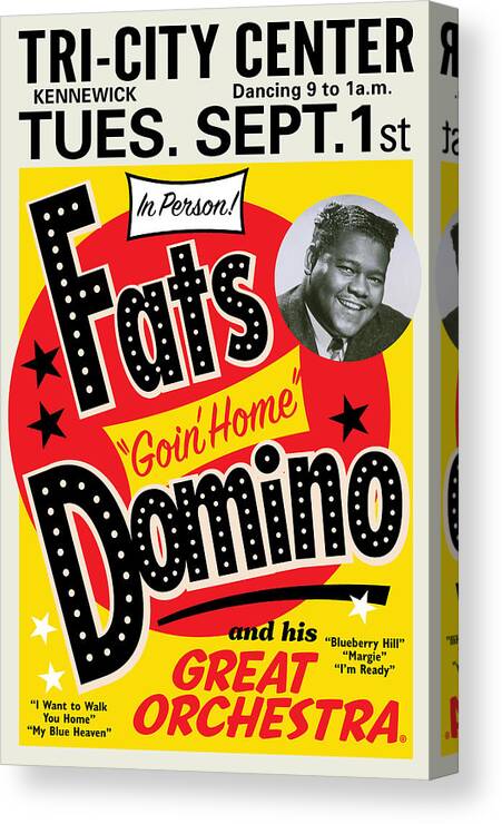 Fats Domino Concert Poster Canvas Print