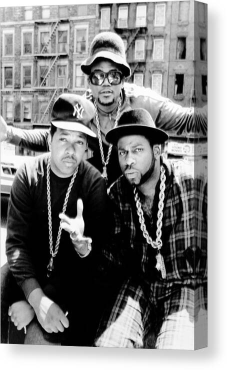 Rap Group Run Dmc Are L.-r. Dj Run Canvas Print by New York Daily
