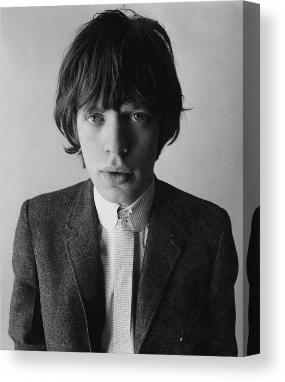 Portrait of a Young Mick Jagger Canvas Print by David Bailey