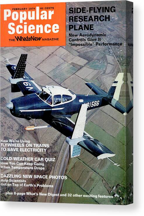 Popular Science Magazine Cover February 1974 Issue Canvas Print