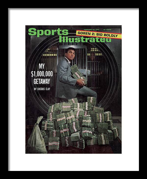 Cassius Clay with Stacks of Cash Framed Print featuring the photograph Cassius Clay, Heavyweight Boxing Sports Illustrated Cover by Sports Illustrated Cassius Clay with Stacks of Cash Framed Print featuring the photograph Cassius Clay, Heavyweight Boxing Sports Illustrated Cover by Sports Illustrated