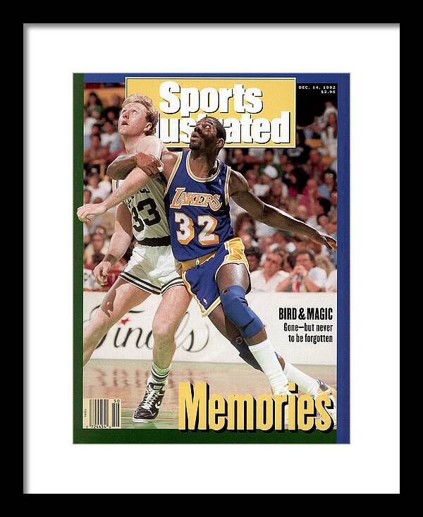 Magic Johnson on Sports Illustrated Cover Framed Print featuring the photograph Los Angeles Lakers Magic Johnson And Boston Celtics Larry Sports Illustrated Cover by Sports Illustrated Magic Johnson on Sports Illustrated Cover Framed Print featuring the photograph Los Angeles Lakers Magic Johnson And Boston Celtics Larry Sports Illustrated Cover by Sports Illustrated