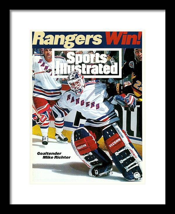 Rangers Victory Celebration Framed Print featuring the photograph New York Rangers Goalie Mike Richter, 1994 Nhl Stanley Cup Sports Illustrated Cover by Sports Illustrated Rangers Victory Celebration Framed Print featuring the photograph New York Rangers Goalie Mike Richter, 1994 Nhl Stanley Cup Sports Illustrated Cover by Sports Illustrated