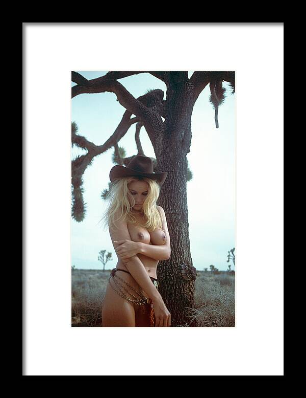 Pamela Anderson in Desert Landscape Framed Print Pamela Anderson in Desert Landscape Framed Print