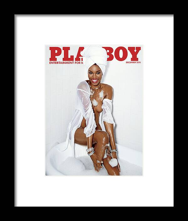 Playboy Magazine Cover, The Holiday Issue, December 2015 Featuring Eugena Washington Framed Print Playboy Magazine Cover, The Holiday Issue, December 2015 Featuring Eugena Washington Framed Print