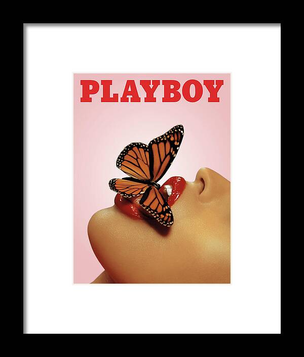 Playboy Spring Cover With Butterfly Framed Print Playboy Spring Cover With Butterfly Framed Print