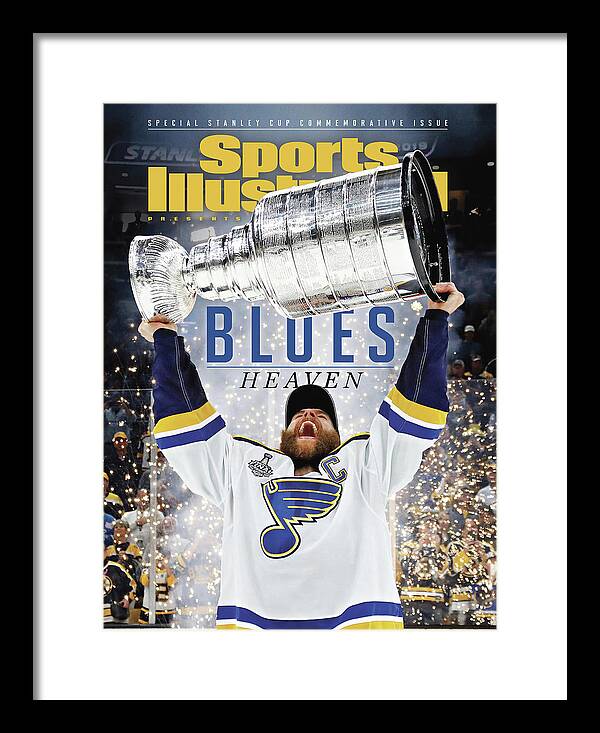 Hockey Player Celebrates Cup Victory Framed Print featuring the photograph St. Louis Blues, 2019 Nhl Stanley Cup Champions Sports Illustrated Cover by Sports Illustrated Hockey Player Celebrates Cup Victory Framed Print featuring the photograph St. Louis Blues, 2019 Nhl Stanley Cup Champions Sports Illustrated Cover by Sports Illustrated