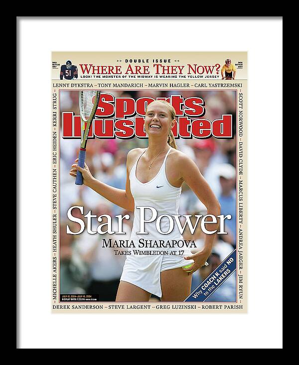 Maria Sharapova Wins Wimbledon at 17 Framed Print featuring the photograph Star Power Maria Sharapova Takes Wimbledon At 17 Sports Illustrated Cover by Sports Illustrated Maria Sharapova Wins Wimbledon at 17 Framed Print featuring the photograph Star Power Maria Sharapova Takes Wimbledon At 17 Sports Illustrated Cover by Sports Illustrated