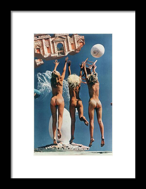 Surreal Nude Figures in Motion Framed Print Surreal Nude Figures in Motion Framed Print