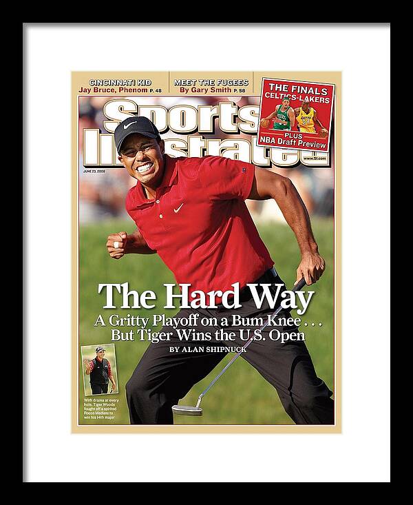 Tiger Woods Celebrates U.S. Open Victory Framed Print featuring the photograph Tiger Woods, 2008 Us Open Sports Illustrated Cover by Sports Illustrated Tiger Woods Celebrates U.S. Open Victory Framed Print featuring the photograph Tiger Woods, 2008 Us Open Sports Illustrated Cover by Sports Illustrated