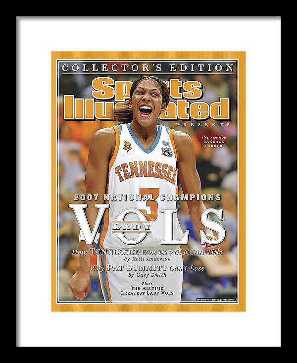 Candace Parker Celebrates NCAA Victory Framed Print featuring the photograph University Of Tennessee Candace Parker, 2007 Ncaa National Sports Illustrated Cover by Sports Illustrated Candace Parker Celebrates NCAA Victory Framed Print featuring the photograph University Of Tennessee Candace Parker, 2007 Ncaa National Sports Illustrated Cover by Sports Illustrated