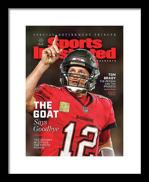 Tom Brady Retirement Tribute Cover Framed Print featuring the photograph Tom Brady, Retirement Tribute Special Issue Cover #1 by Sports Illustrated Tom Brady Retirement Tribute Cover Framed Print featuring the photograph Tom Brady, Retirement Tribute Special Issue Cover #1 by Sports Illustrated